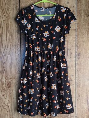 Girls Cute Cat Halloween Dress